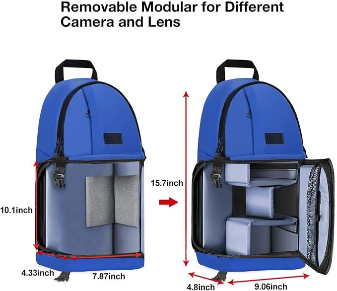 MOSISO Camera Sling Bag, DSLR/SLR/Mirrorless Camera Backpack Case Shockproof - Image 6