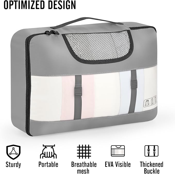 Veken 10 Set Packing Cubes for Travel Essential, Suitcase Organizer Bags in 4 - Image 4