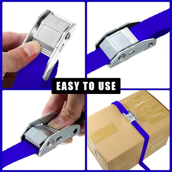 16 Pcs Cambuckle Tie Down Straps 1763lbs Break Strength Securing Straps 1'' x - Image 4