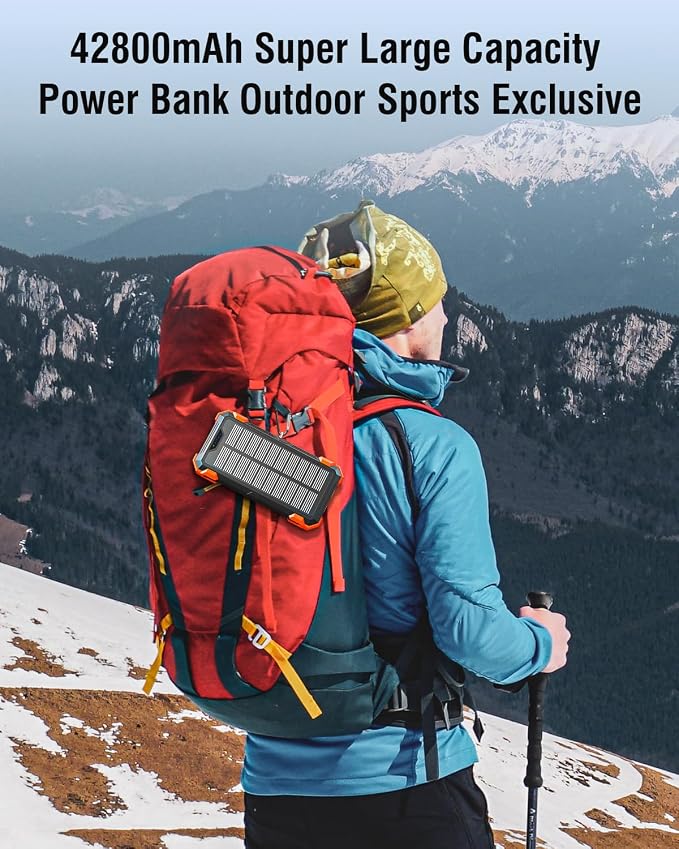 Solar Charger Power Bank, 42800mAh Wireless Portable Charger - Image 7