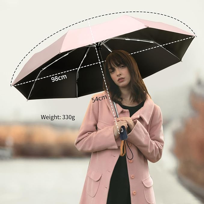 Color Glue Coating Sun Umbrella UV Protection Compact Folding Windproof - Image 6