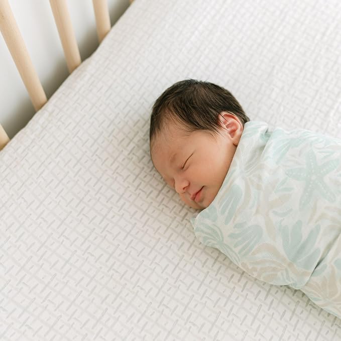 Crane Baby Crib Sheet, Neutral Hashtag Crib Sheets & Toddler Sheets, 100% - Image 4