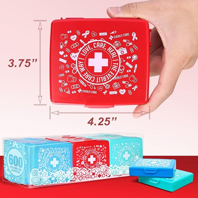 EVERLIT Pocket-Aid Mini First Aid Kit | Compact, Portable Hard-Shell Cases of - Image 5