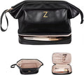 Birthday Gifts for Girls, Initial Large Makeup Bags, Personalized Double Layer by Vogewood