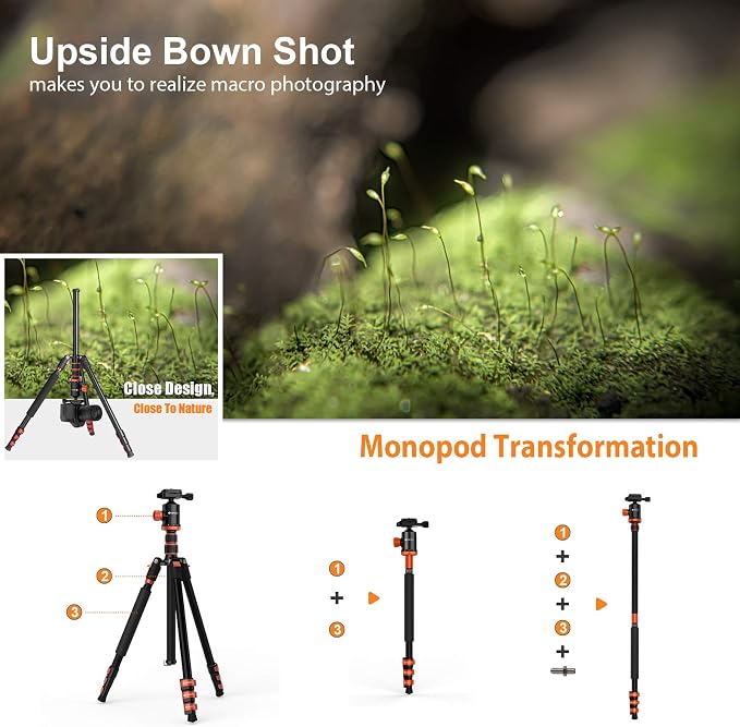 GEEKOTO Compact Aluminum Camera Tripod - Image 5
