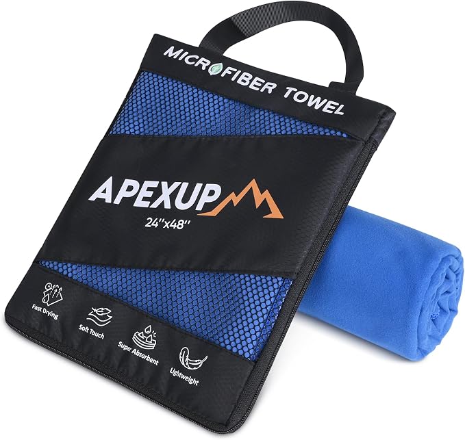 APEXUP Microfiber Travel Towel, Ultra Absorbent Quick Dry Towels, Lightweight by APEXUP