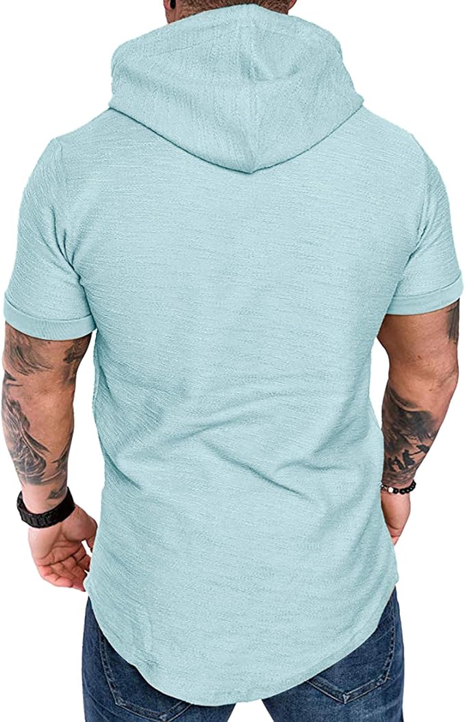 Lexiart Mens Fashion Athletic Hoodies Sport Sweatshirt Solid Color Fleece - Image 2