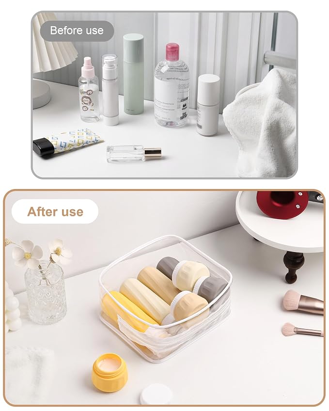 Travel Bottles for Toiletries 8 Pack, Travel Size Toiletries, Tsa Approved - Image 9