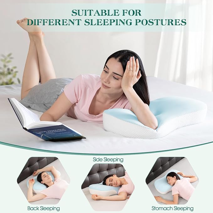 Cervical Pillow for Neck and Shoulder Support, Ergonomic Memory Foam Contour - Image 2