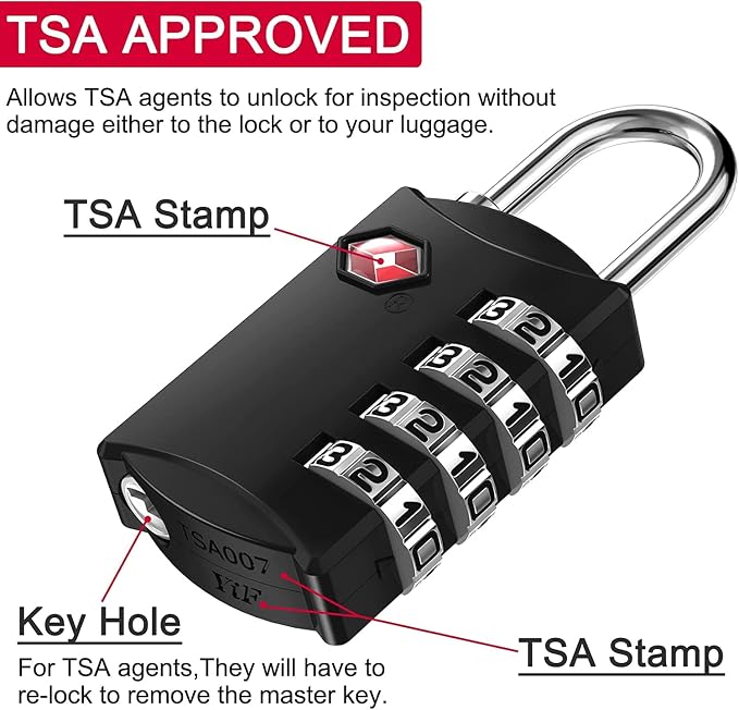 ZHEGE Travel Locks 2 Pack, Luggage Locks - Image 3