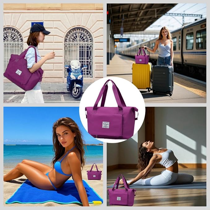 Large Capacity Foldable Travel Bag, Expandable lightweight Carry on Bag - Image 4