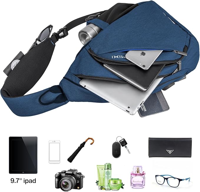 mixi Sling Bag Men Backpack Unisex One Shoulder Bag Hiking Travel Backpack - Image 3