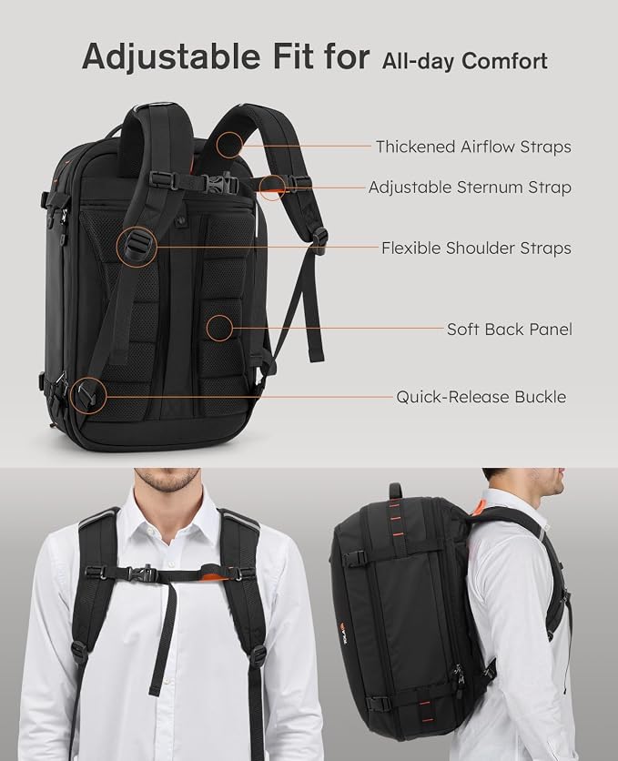 Tolaccea Travel Backpack with Garment Bag, Suit Carry On Backpack, TSA Flight - Image 9