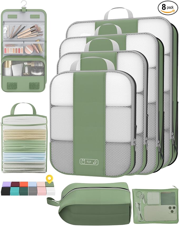 8 Set Compression Packing Cubes by OlarHike