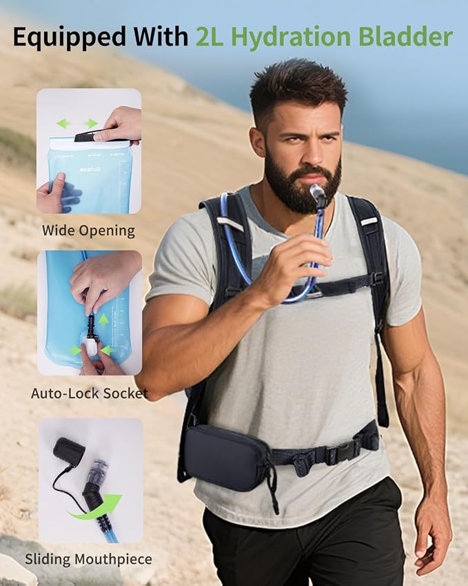ECOHUB Hydration Backpack for Men Women, 20L Lightweight Hiking Daypack Cycling - Image 5
