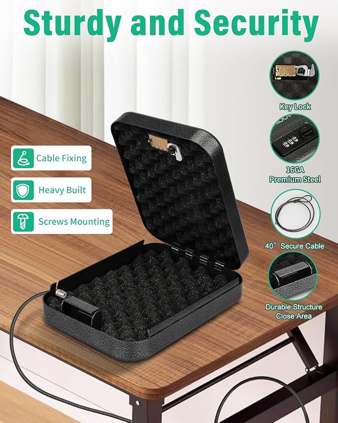 Fireproof Security Box with 3-Digit Combination Lock, Portable Safe - Image 4