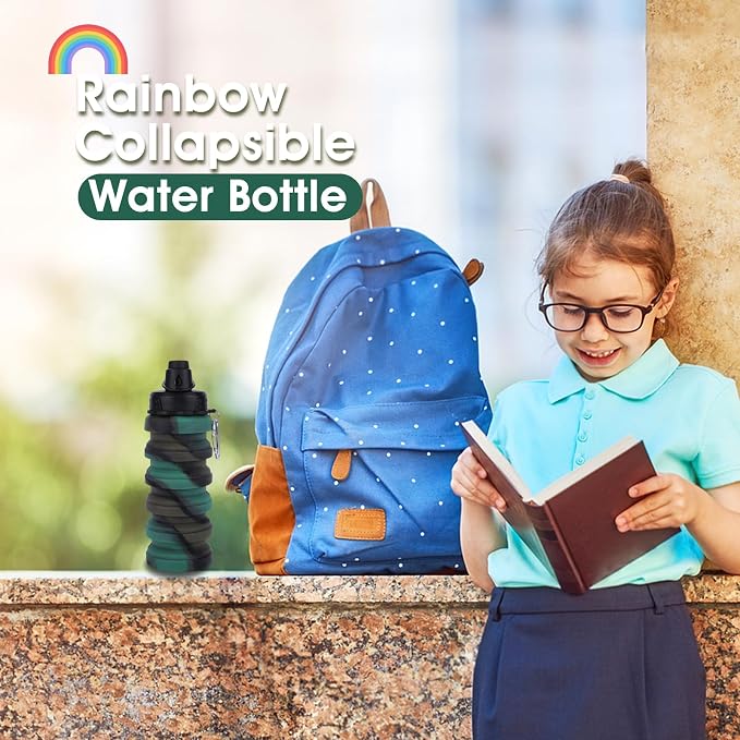 Collapsible Water Bottle for Adults, Reusable Silicone Foldable Water Bottles - Image 5