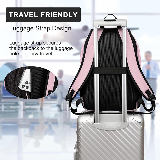 Pink Backpack for School, School BackPack for Teens, Boys and Girls, - Image 6