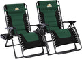 Oversized Padded Zero Gravity Lounge Chair Set of 2, Foldable Patio Anti by ColegenceOutdoor