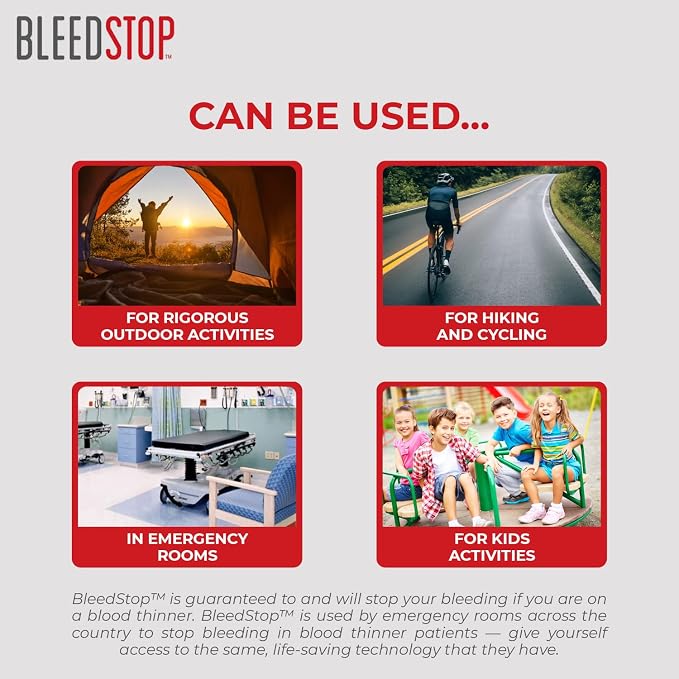 BleedStop™ First Aid Powder for Blood Clotting, Trauma Kit, Blood Thinner - Image 5