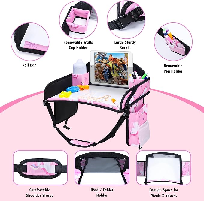 2PCS Kids Travel Tray, Car Seat Tray - Image 5