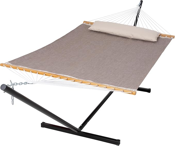 SUNCREAT Portable Hammock with Stand Included, Stand Alone Backyard Hammock by SUNCREAT