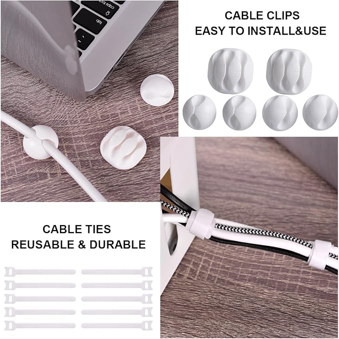 Cable Management Box, 2 Pack Large & Medium Cable Organizer Box - Image 4