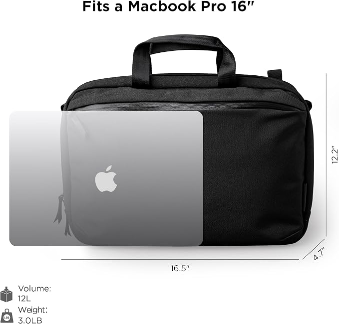 ALPAKA Elements Tech Brief Pro 12L -3-in-1 Recycled Fabric Laptop Briefcase - Image 2
