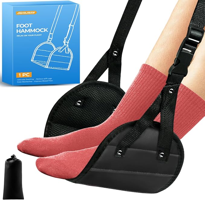 Airplane Foot Hammock, Portable Leg Rest by Awojrsky