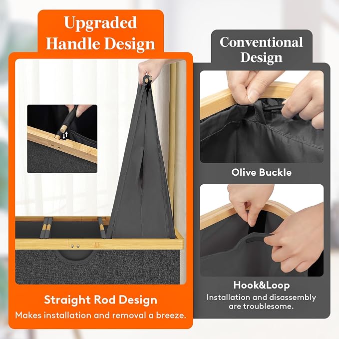 Lifewit 170L Triple Laundry Hamper - Image 3