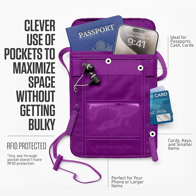 VENTURE 4TH Passport Holder Neck Wallet - Image 2