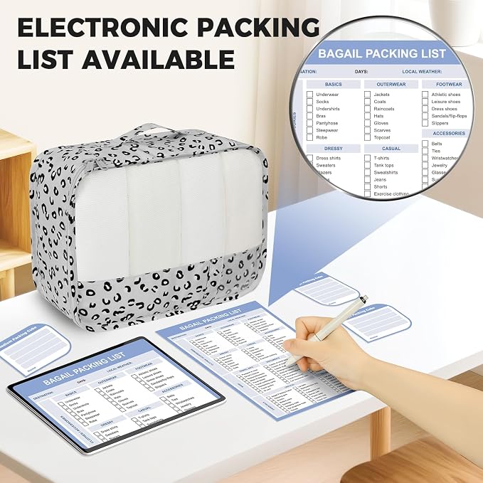 BAGAIL 9 Set Packing Cubes Luggage Packing Organizers - Image 3