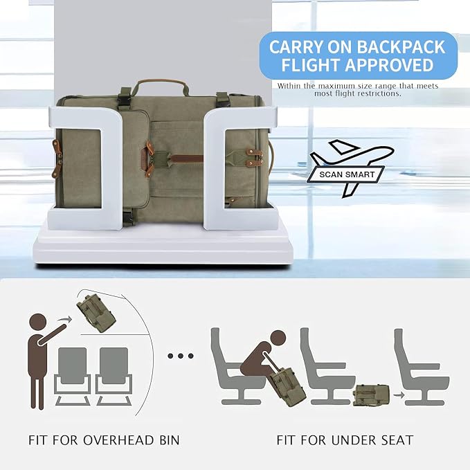 G-FAVOR Travel Backpack for Men, 40L Flight Approved Carry On Backpack - Image 5