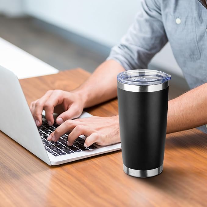 20oz Tumbler with Straw and Brush, Stainless Steel Vacuum Insulated tumbler - Image 5