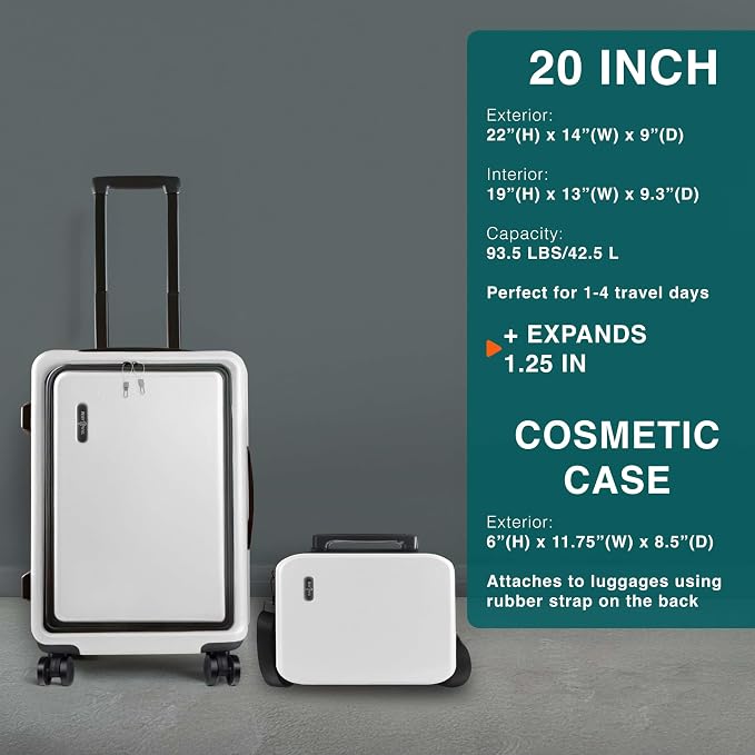 Luggage Sets 3 Piece, 22 Inch Carry on Luggage and 28 Inch Suitcases - Image 2