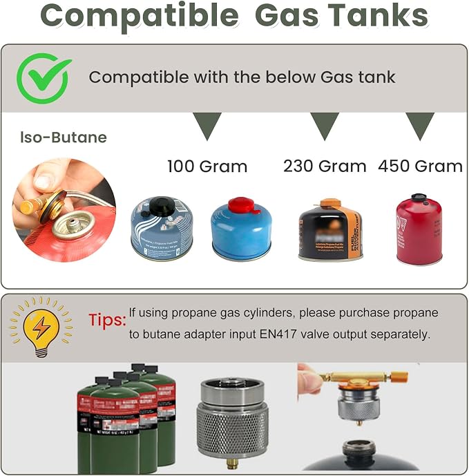 Indwell Camping Stove with Infrared Burner, Single Burner Propane Stove - Image 4