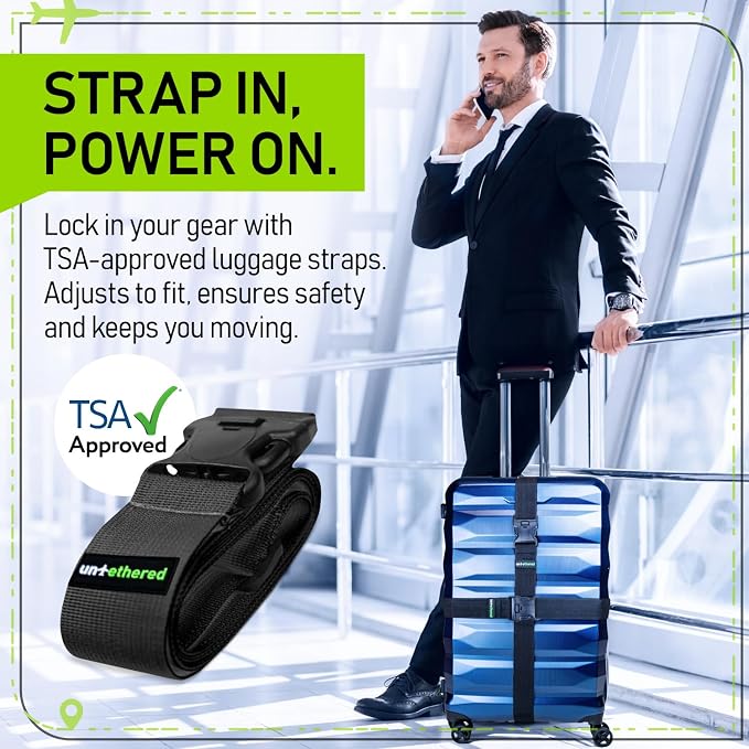 Untethered Luggage Straps | TSA-Approved Suitcase Belts - Image 2