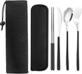 Reusable Utensils with Case, Travel Silverware Set with Case, 18/8 Stainless by TWUTGAYW