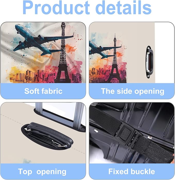 Luggage Cover Washable Suitcase Protector Anti-scratch Suitcase cover Fits - Image 3