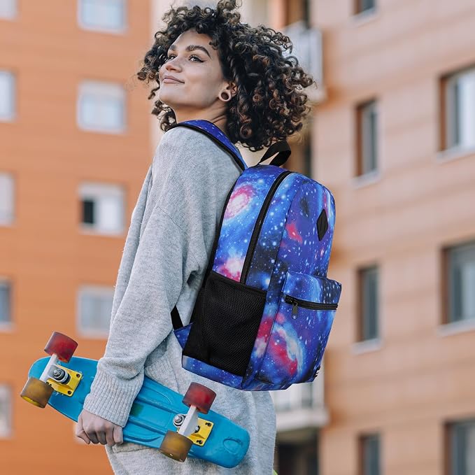 Unisex School Backpack, Casual Bookbag Adults and Teens Schoolbag - Image 2