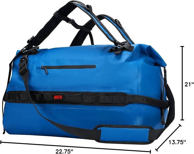 MIER Large Waterproof Duffel Bag Rolltop Dry Backpack Duffle Bags - Image 9