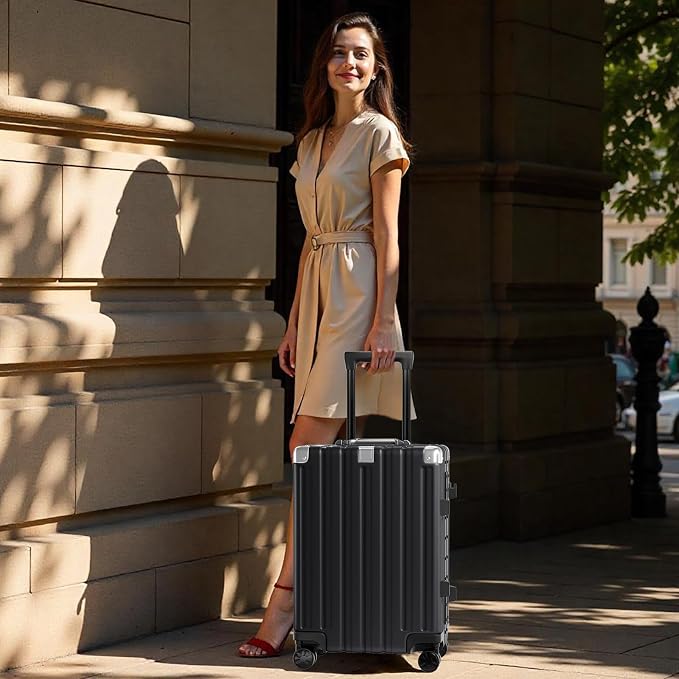 Krute Luggage 24 Inch Aluminum Frame Zipperless Suitcase - Image 2