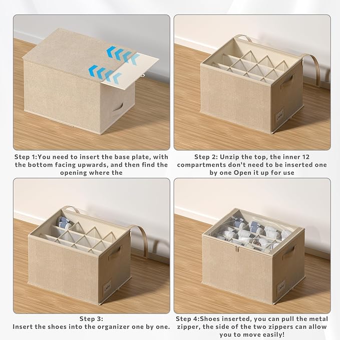 2 Pack Shoe Organizer for Closet - Image 2