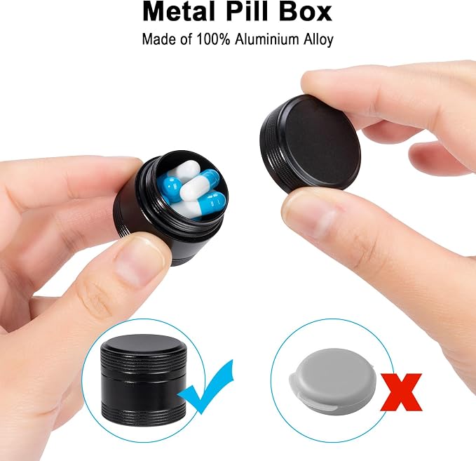 Metal Pill Box Pocket Purse Size - Image 5