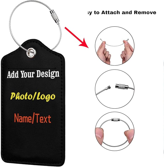 2 Pack Personalized Luggage Tags - Image 3