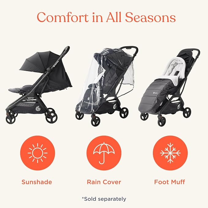 Ergobaby Metro 3 All in One Compact Baby Stroller, Lightweight Travel Stroller - Image 6