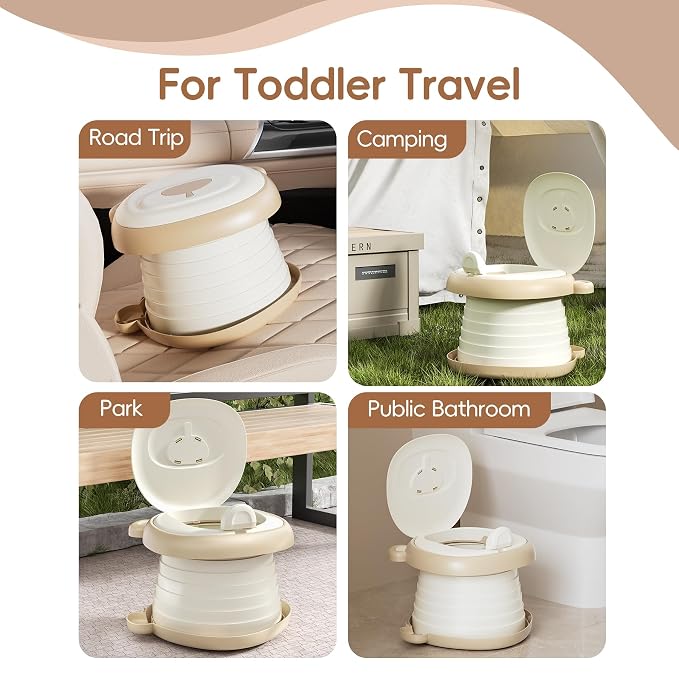 Travel Potty Seat for Toddler，Foldable Car Potty for Toddler, Portable Toilet - Image 7