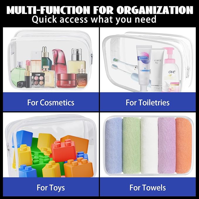 16 Pack Waterproof Cosmetic Bag TSA Approved Toiletry Bag, Portable Travel Pouch - Image 5
