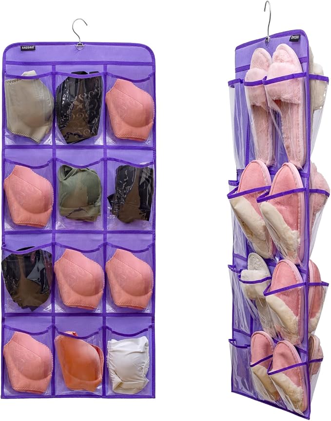 Dual Sided Hanging Shoe Organizer by ANZORG
