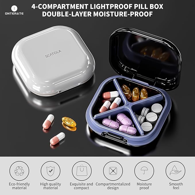 Small Pill Case, Travel Pill Box, Portable Pill Organizer, Pill Container - Image 2